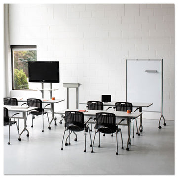 Safco® Impromptu Magnetic Whiteboard Collaboration Screen, 42w X 21.5d X 72h, Black-white freeshipping - TVN Wholesale